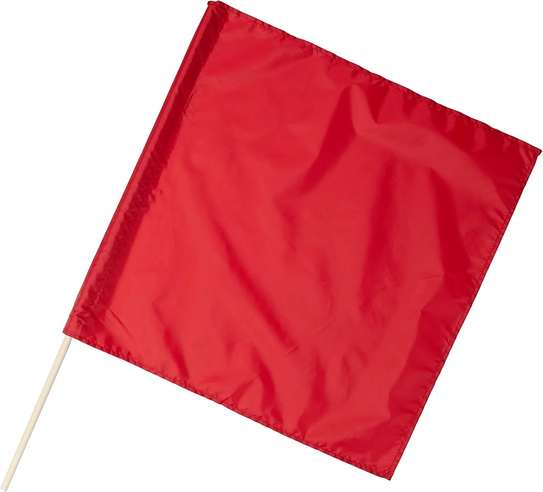 Amazon.co.jp: [ミズケイ] ワーク 赤旗＋棒セット 赤 F : DIY・工具